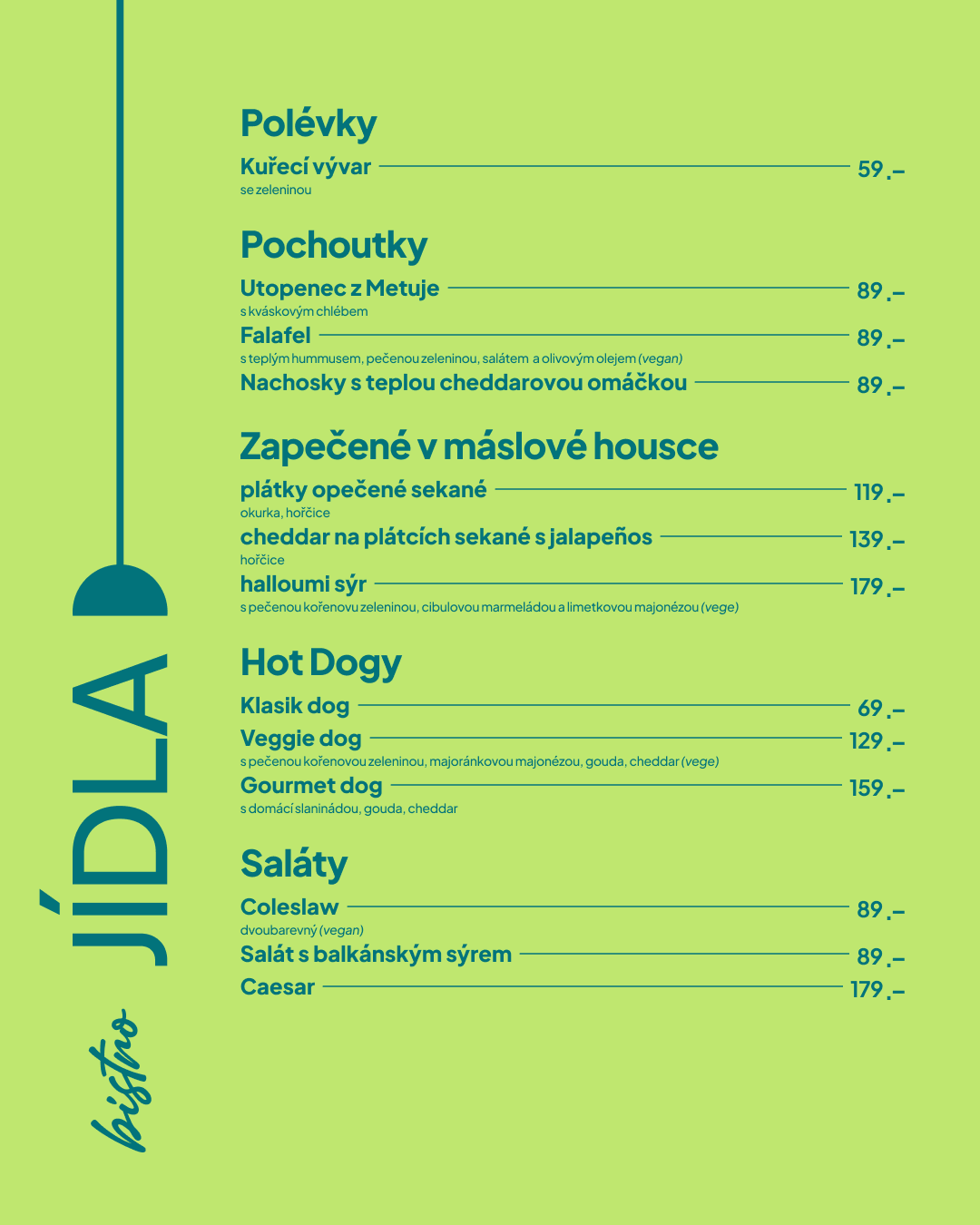 Jídelní lístek 1 / 2