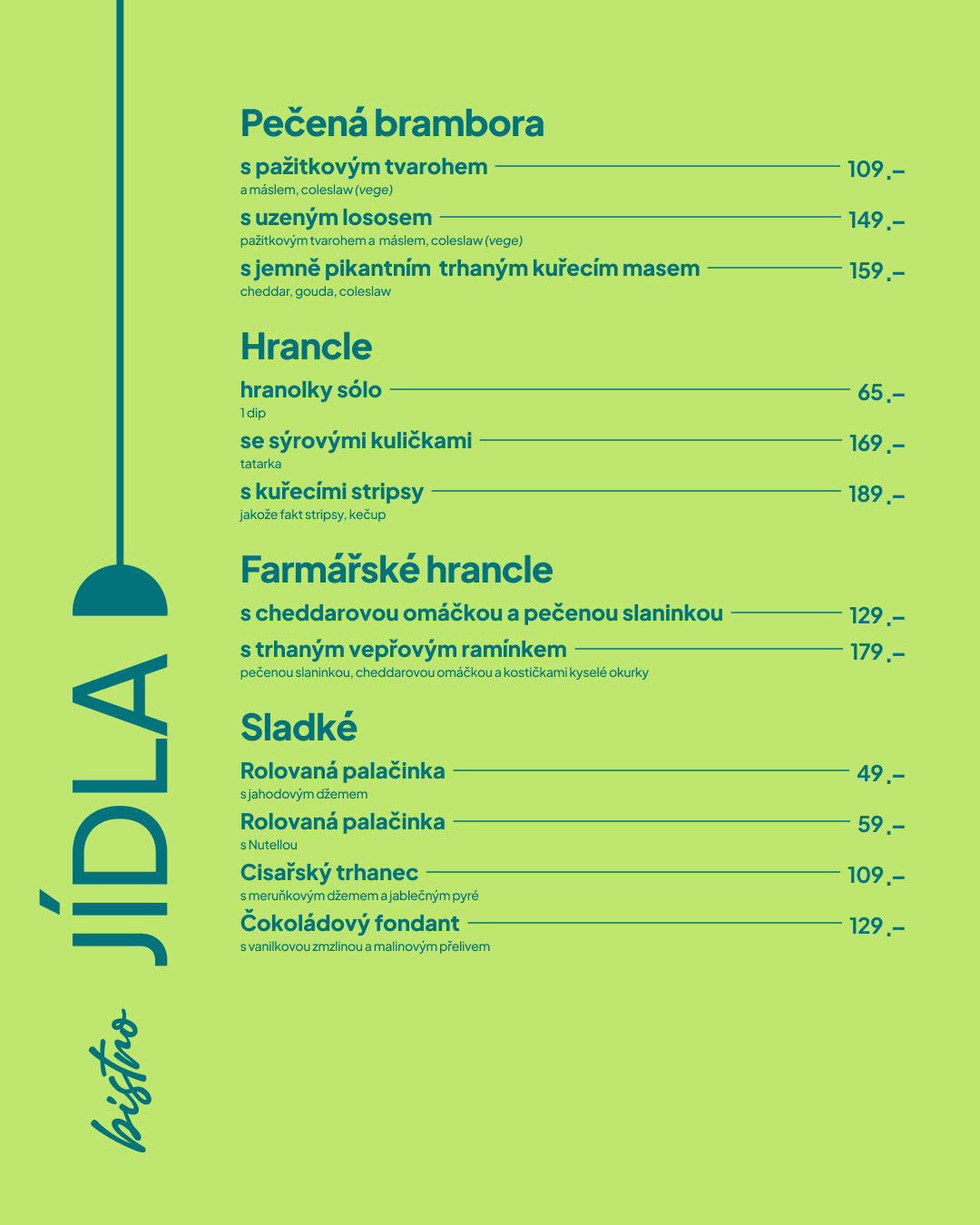 Jídelní lístek 2 / 2
